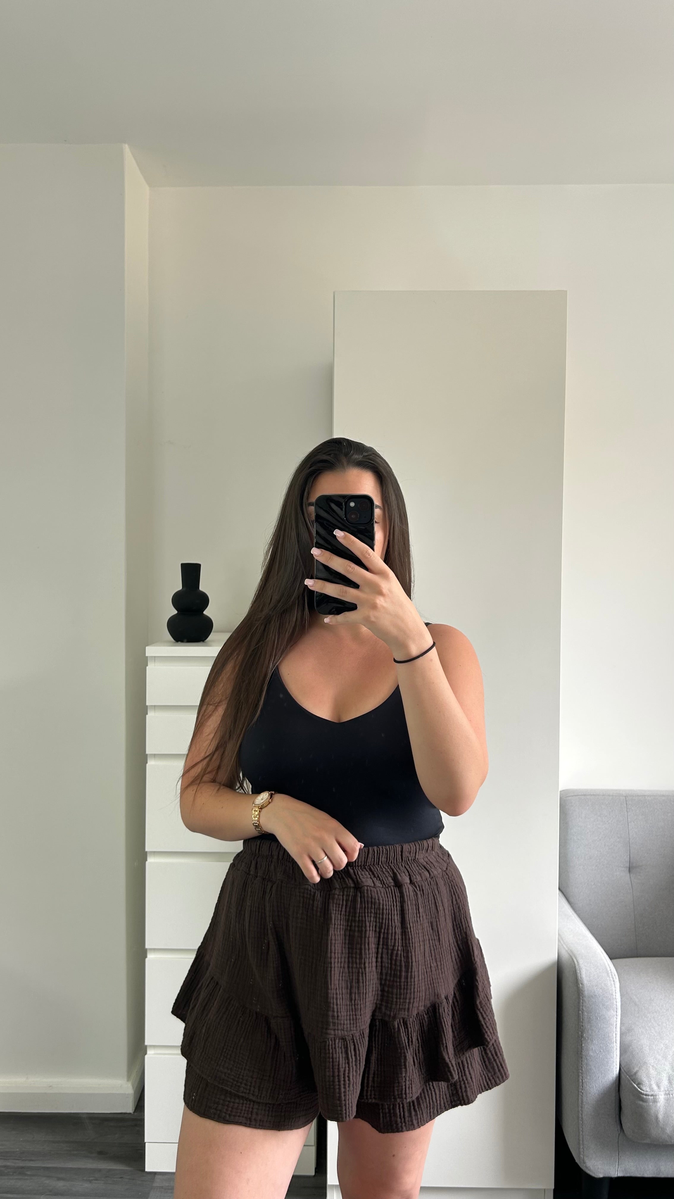 JUPE SHORT GAZ DE COTON