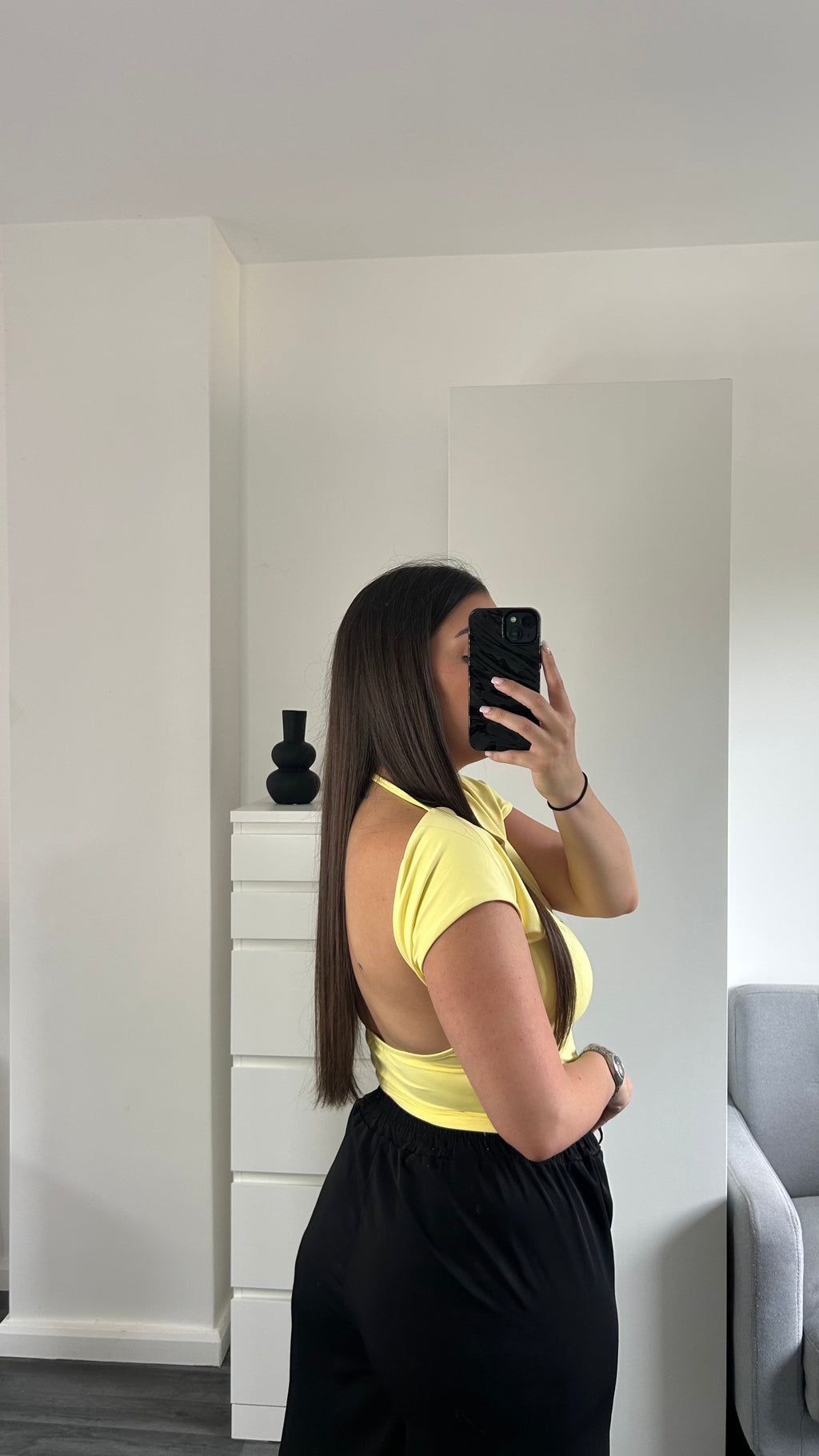 HAUT DOS NU JAUNE